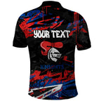 Personalized Newcastle Knights Polo Shirt Graffiti Grunge Abstract Urban Street Style Design