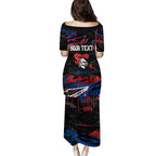 Personalized Newcastle Knights Puletasi Graffiti Grunge Abstract Urban Street Style Design