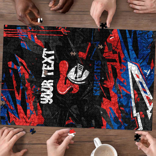 Personalized Newcastle Knights Puzzle Graffiti Grunge Abstract Urban Street Style Design