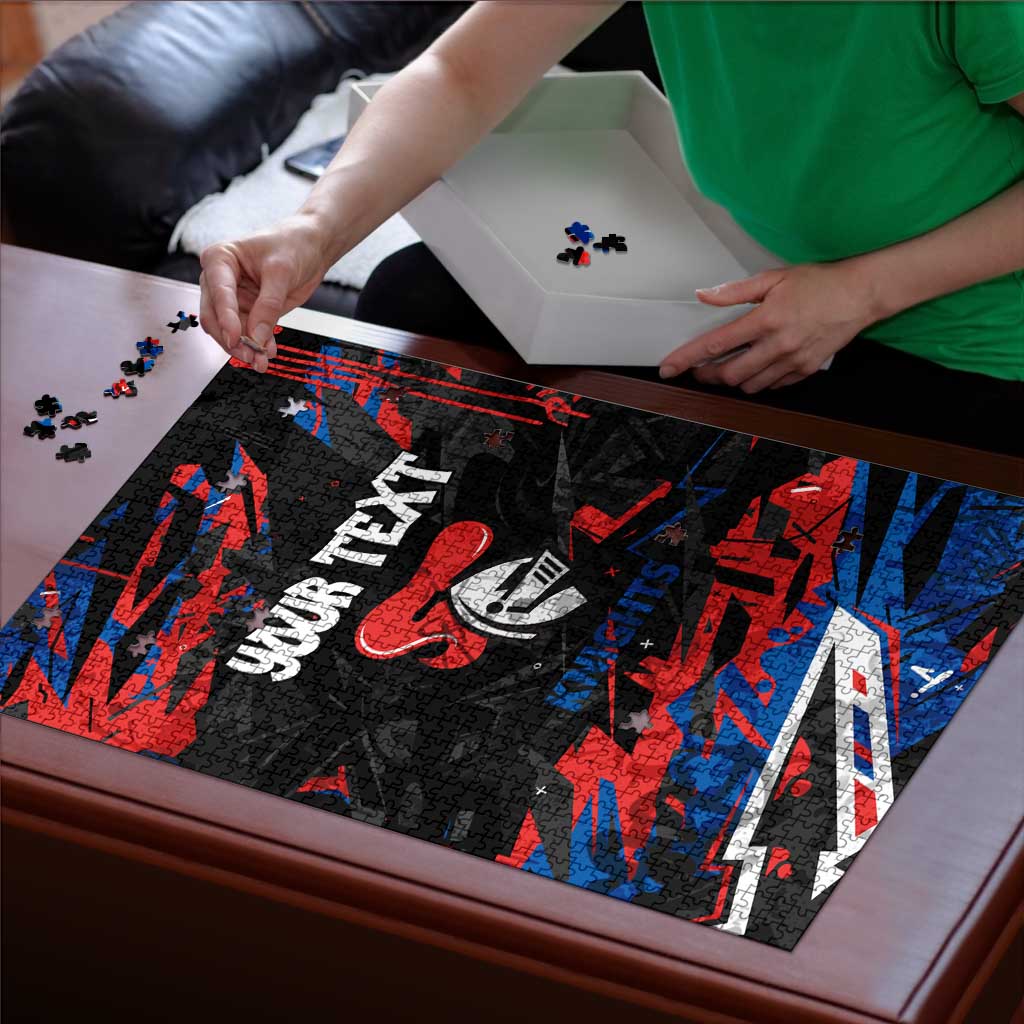 Personalized Newcastle Knights Puzzle Graffiti Grunge Abstract Urban Street Style Design