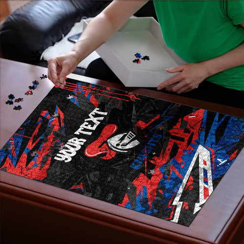Personalized Newcastle Knights Puzzle Graffiti Grunge Abstract Urban Street Style Design