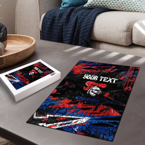 Personalized Newcastle Knights Puzzle Graffiti Grunge Abstract Urban Street Style Design
