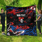 Personalized Newcastle Knights Quilt Graffiti Grunge Abstract Urban Street Style Design