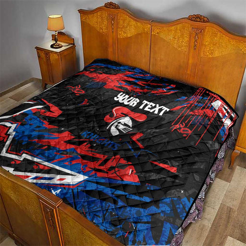 Personalized Newcastle Knights Quilt Graffiti Grunge Abstract Urban Street Style Design