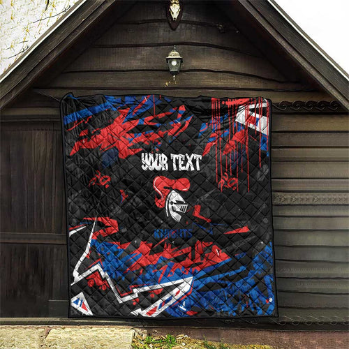 Personalized Newcastle Knights Quilt Graffiti Grunge Abstract Urban Street Style Design