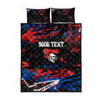 Personalized Newcastle Knights Quilt Bed Set Graffiti Grunge Abstract Urban Street Style Design