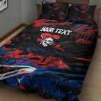 Personalized Newcastle Knights Quilt Bed Set Graffiti Grunge Abstract Urban Street Style Design