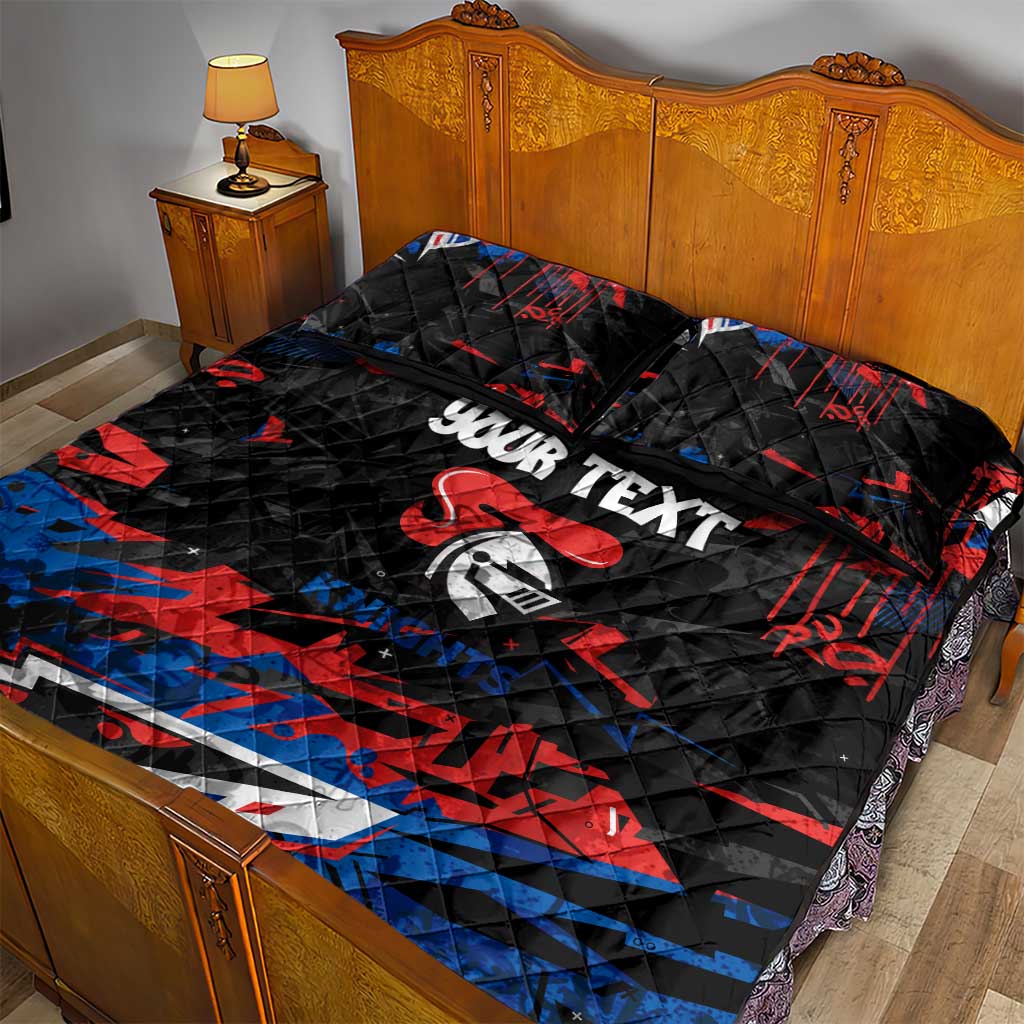 Personalized Newcastle Knights Quilt Bed Set Graffiti Grunge Abstract Urban Street Style Design