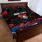 Personalized Newcastle Knights Quilt Bed Set Graffiti Grunge Abstract Urban Street Style Design