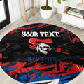 Personalized Newcastle Knights Round Carpet Graffiti Grunge Abstract Urban Street Style Design