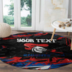 Personalized Newcastle Knights Round Carpet Graffiti Grunge Abstract Urban Street Style Design