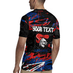 Personalized Newcastle Knights Rugby Jersey Graffiti Grunge Abstract Urban Street Style Design