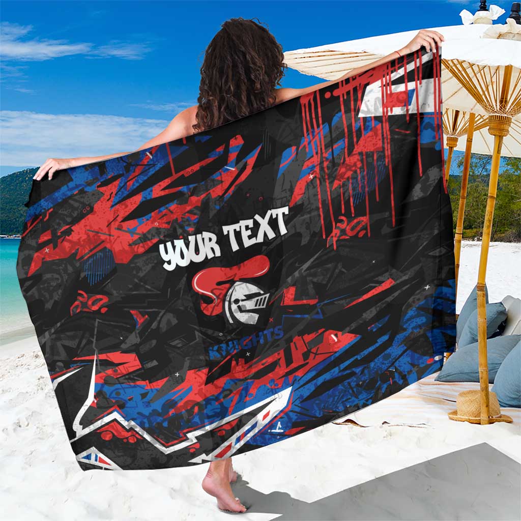 Personalized Newcastle Knights Sarong Graffiti Grunge Abstract Urban Street Style Design