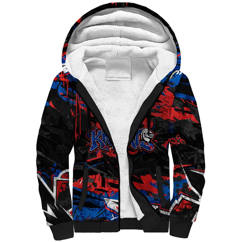 Personalized Newcastle Knights Sherpa Hoodie Graffiti Grunge Abstract Urban Street Style Design