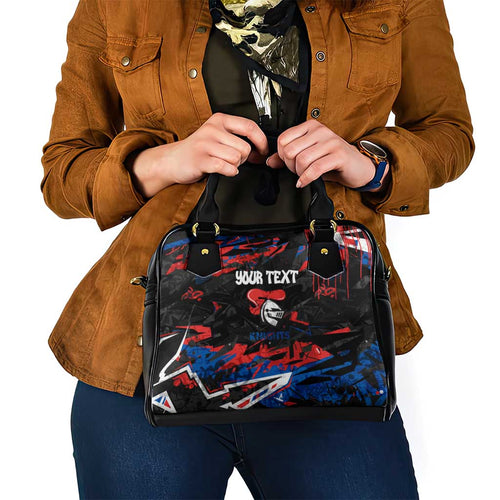 Personalized Newcastle Knights Shoulder Handbag Graffiti Grunge Abstract Urban Street Style Design