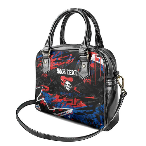 Personalized Newcastle Knights Shoulder Handbag Graffiti Grunge Abstract Urban Street Style Design