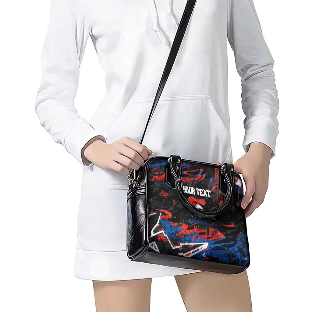 Personalized Newcastle Knights Shoulder Handbag Graffiti Grunge Abstract Urban Street Style Design