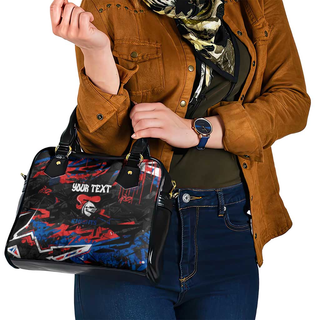 Personalized Newcastle Knights Shoulder Handbag Graffiti Grunge Abstract Urban Street Style Design