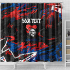 Personalized Newcastle Knights Shower Curtain Graffiti Grunge Abstract Urban Street Style Design