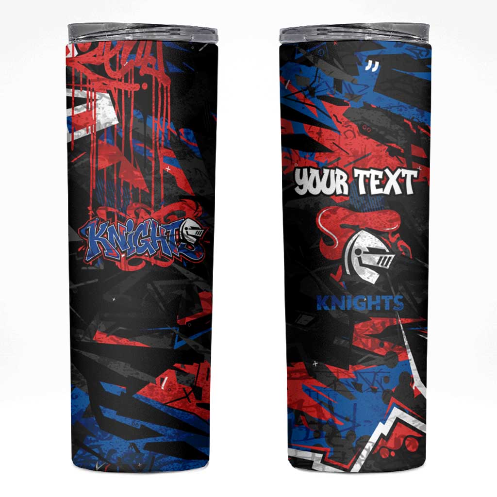 Personalized Newcastle Knights Skinny Tumbler Graffiti Grunge Abstract Urban Street Style Design