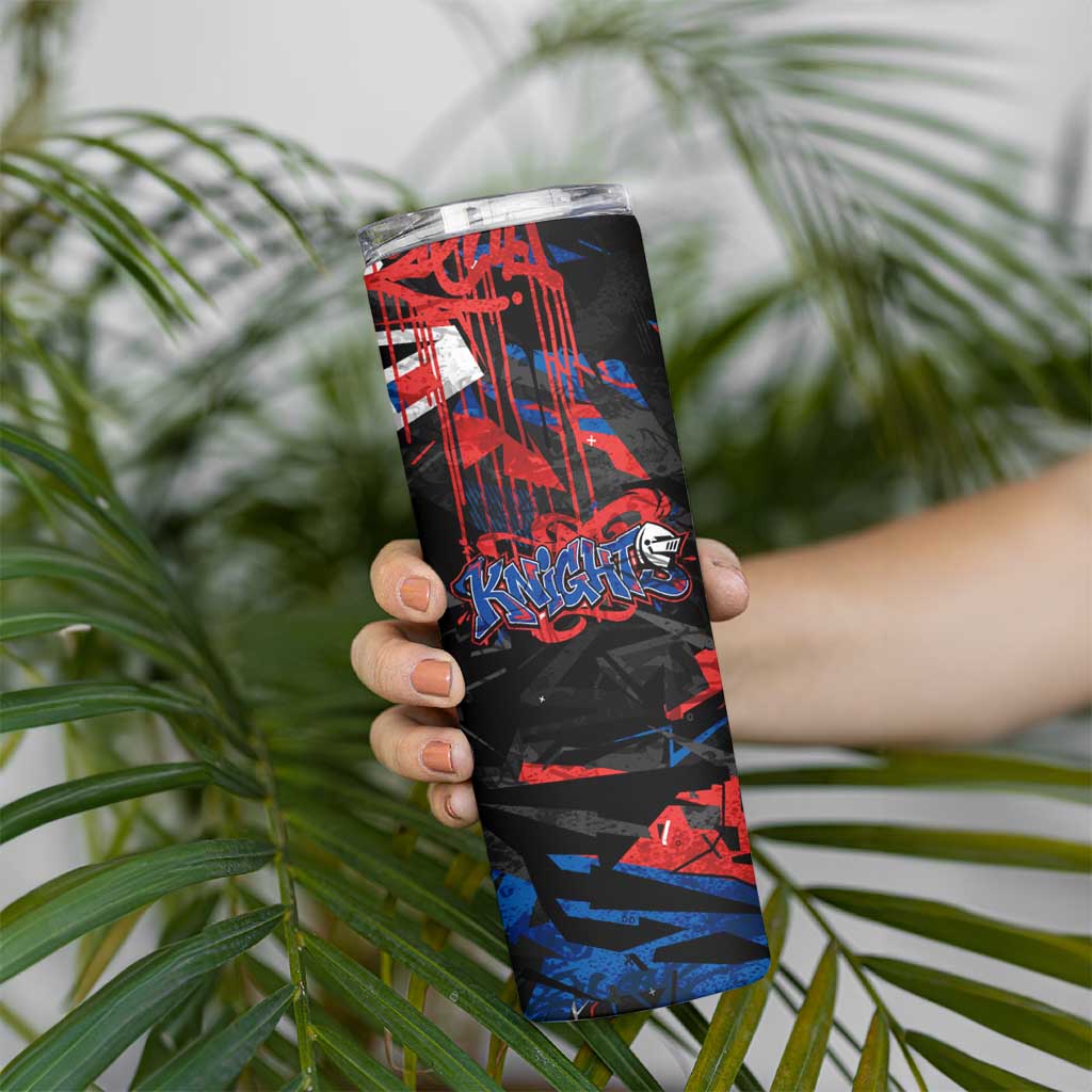 Personalized Newcastle Knights Skinny Tumbler Graffiti Grunge Abstract Urban Street Style Design