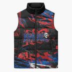 Personalized Newcastle Knights Sleeveless Puffer Jacket Graffiti Grunge Abstract Urban Street Style Design