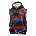 Personalized Newcastle Knights Sleeveless Zip Hoodie Graffiti Grunge Abstract Urban Street Style Design