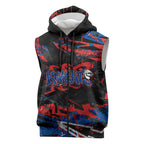 Personalized Newcastle Knights Sleeveless Zip Hoodie Graffiti Grunge Abstract Urban Street Style Design