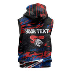 Personalized Newcastle Knights Sleeveless Zip Hoodie Graffiti Grunge Abstract Urban Street Style Design