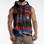 Personalized Newcastle Knights Sleeveless Zip Hoodie Graffiti Grunge Abstract Urban Street Style Design