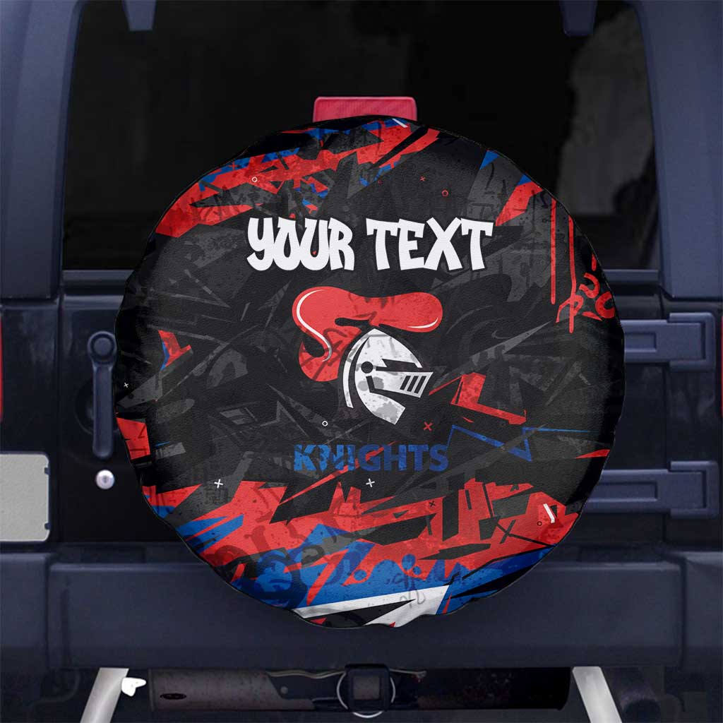 Personalized Newcastle Knights Spare Tire Cover Graffiti Grunge Abstract Urban Street Style Design