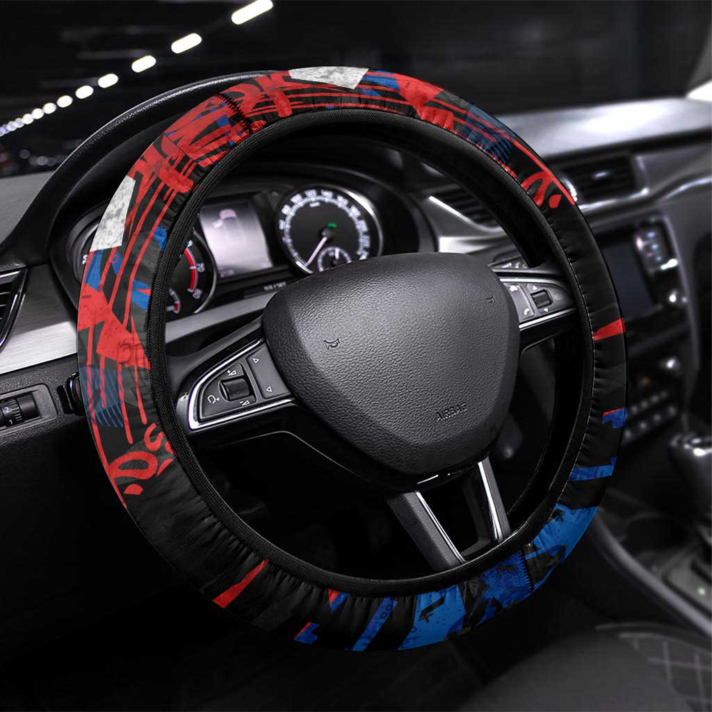 Newcastle Knights Steering Wheel Cover Graffiti Grunge Abstract Urban Street Style Design
