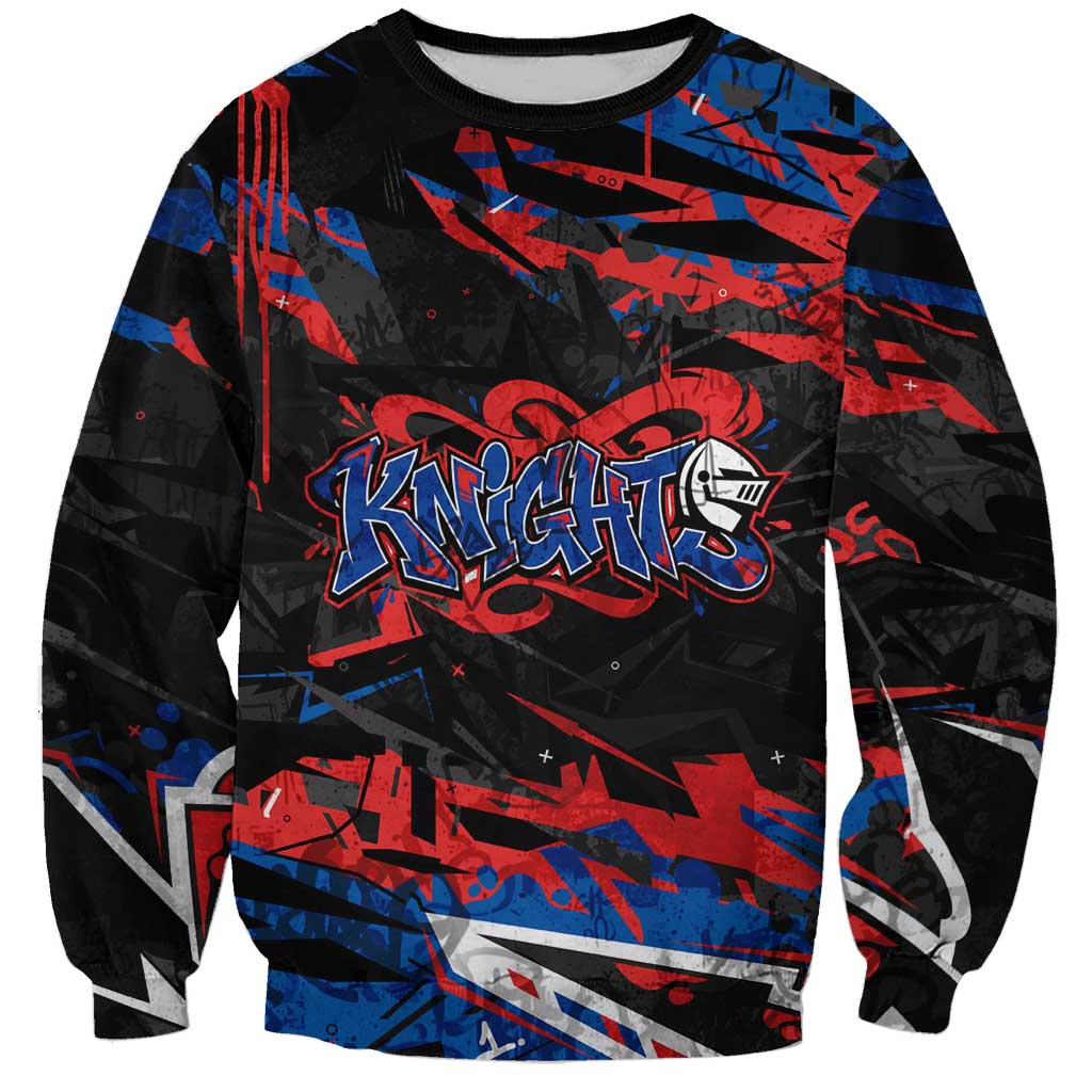 Personalized Newcastle Knights Sweatshirt Graffiti Grunge Abstract Urban Street Style Design