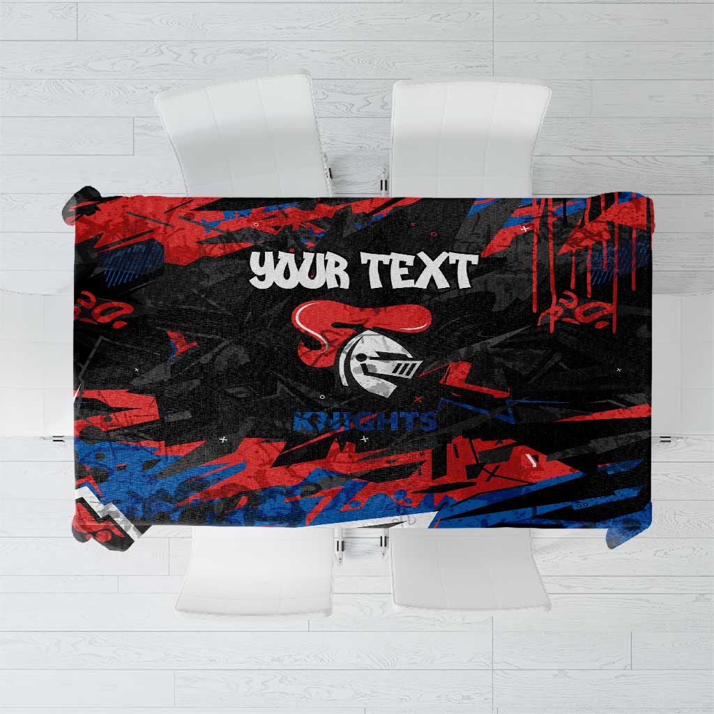 Personalized Newcastle Knights Tablecloth Graffiti Grunge Abstract Urban Street Style Design