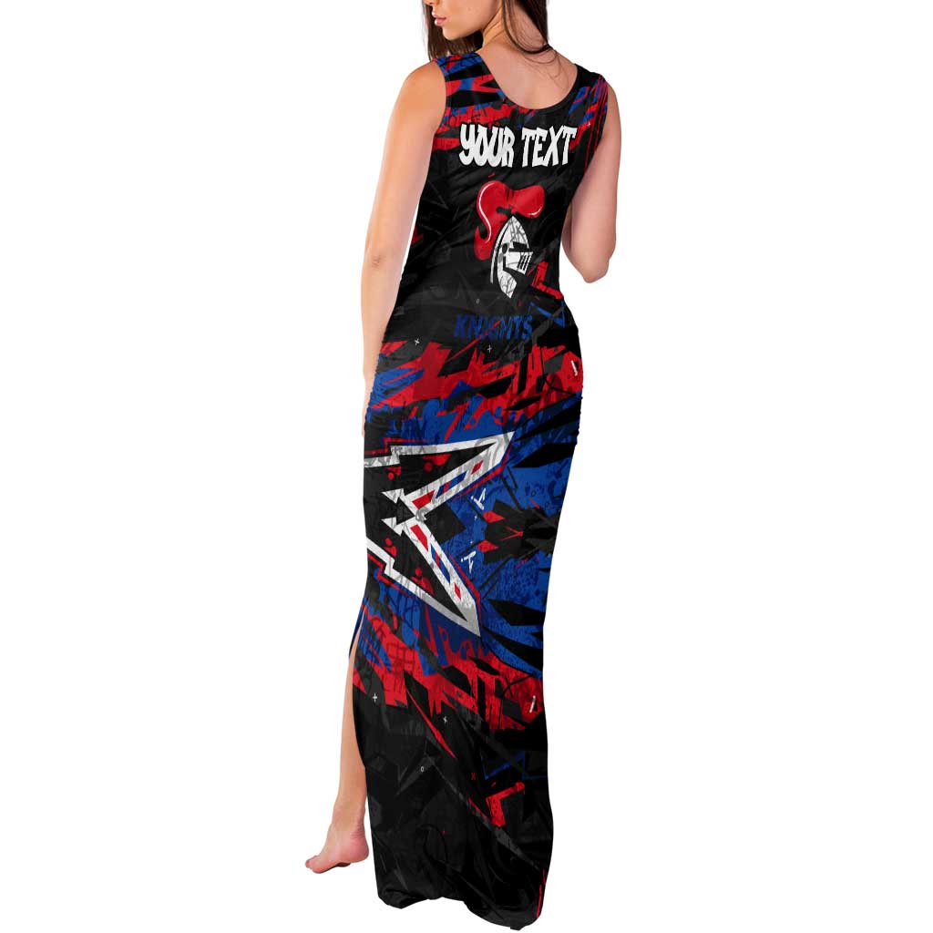 Personalized Newcastle Knights Tank Maxi Dress Graffiti Grunge Abstract Urban Street Style Design