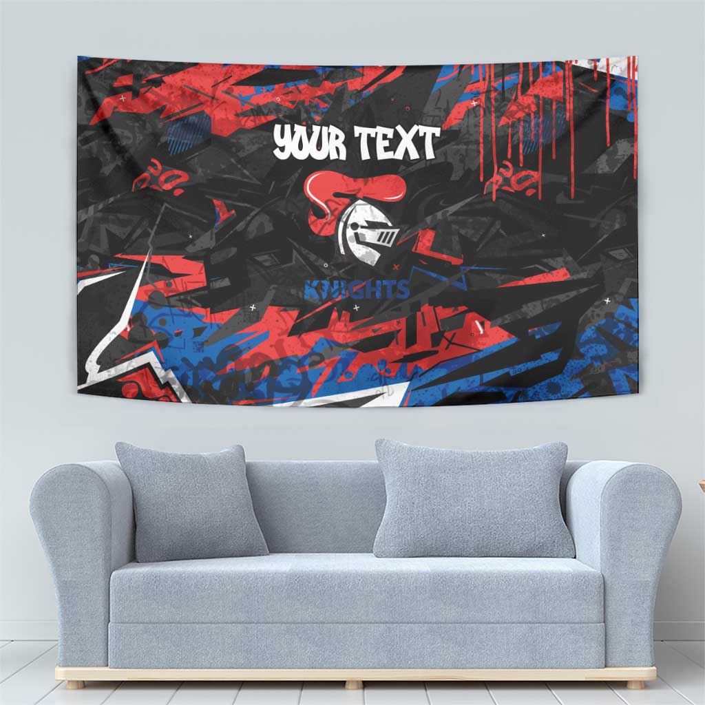 Personalized Newcastle Knights Tapestry Graffiti Grunge Abstract Urban Street Style Design