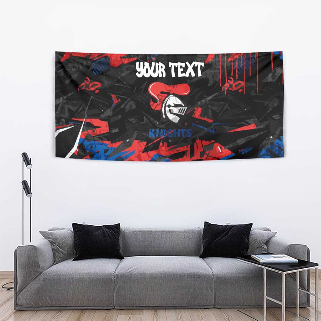 Personalized Newcastle Knights Tapestry Graffiti Grunge Abstract Urban Street Style Design