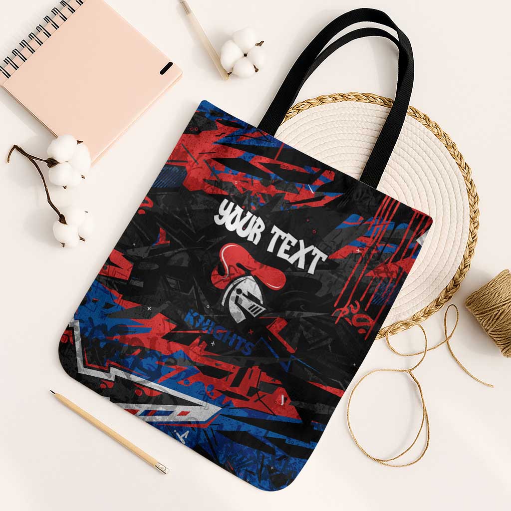 Personalized Newcastle Knights Tote Bag Graffiti Grunge Abstract Urban Street Style Design