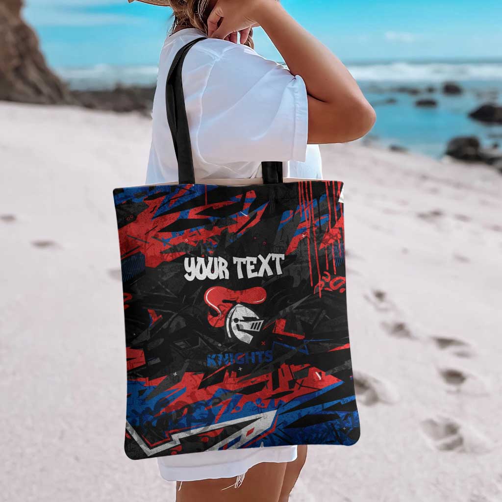 Personalized Newcastle Knights Tote Bag Graffiti Grunge Abstract Urban Street Style Design