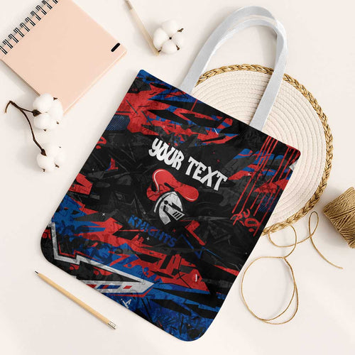 Personalized Newcastle Knights Tote Bag Graffiti Grunge Abstract Urban Street Style Design