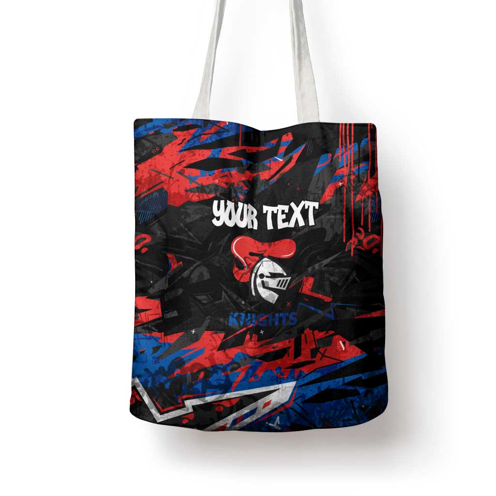 Personalized Newcastle Knights Tote Bag Graffiti Grunge Abstract Urban Street Style Design