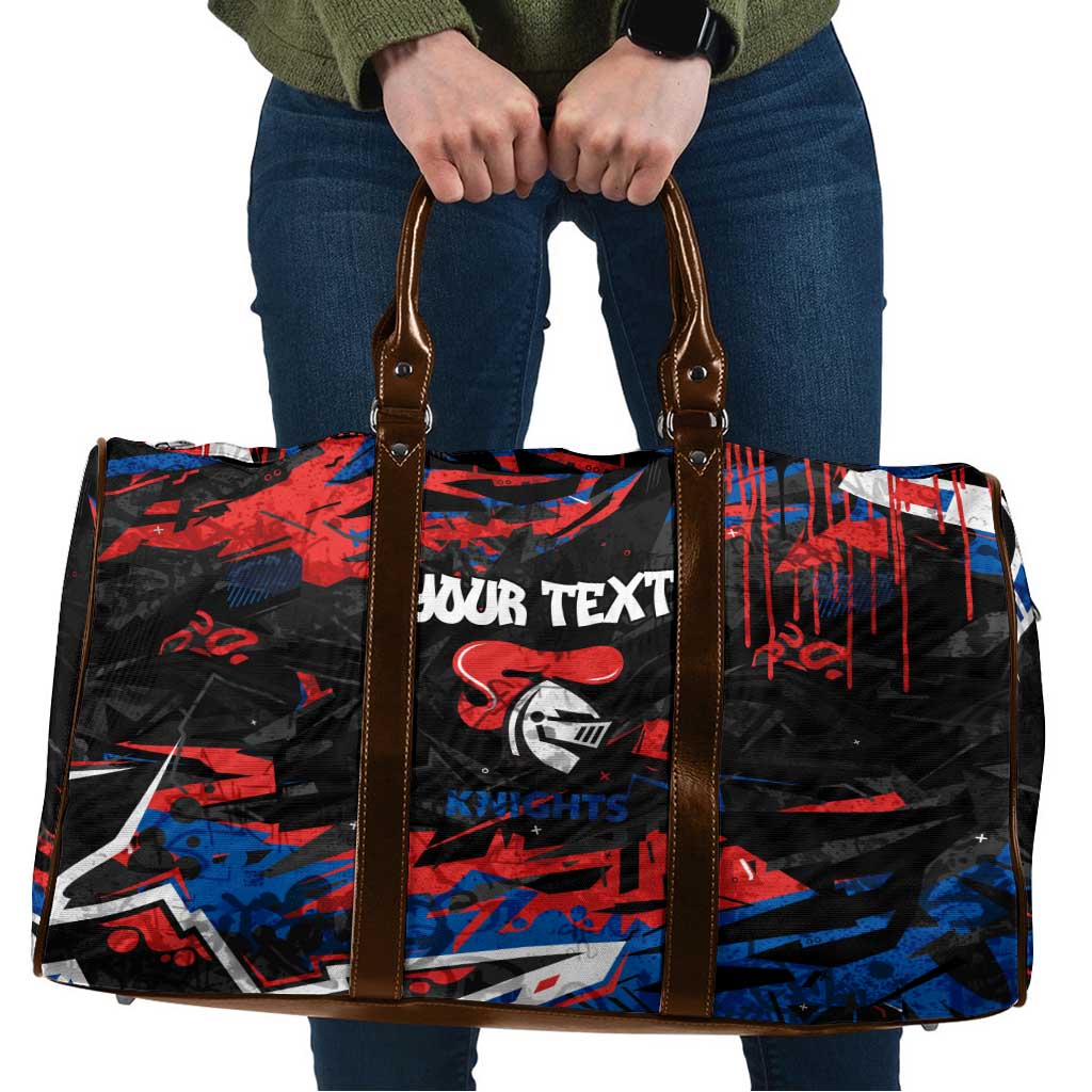 Personalized Newcastle Knights Travel Bag Graffiti Grunge Abstract Urban Street Style Design
