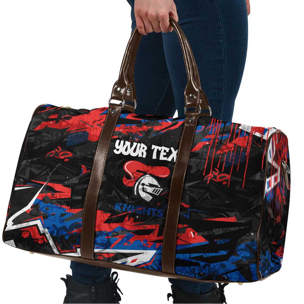 Personalized Newcastle Knights Travel Bag Graffiti Grunge Abstract Urban Street Style Design