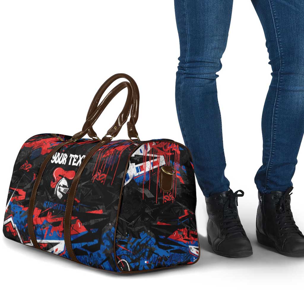 Personalized Newcastle Knights Travel Bag Graffiti Grunge Abstract Urban Street Style Design