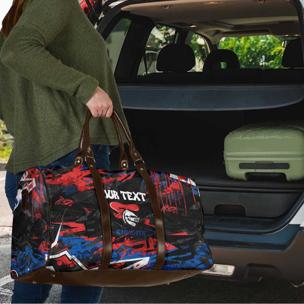 Personalized Newcastle Knights Travel Bag Graffiti Grunge Abstract Urban Street Style Design