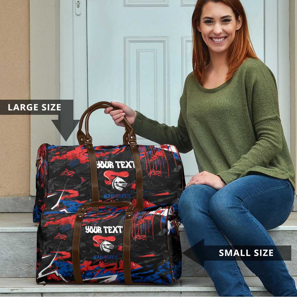 Personalized Newcastle Knights Travel Bag Graffiti Grunge Abstract Urban Street Style Design