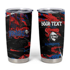 Personalized Newcastle Knights Tumbler Cup Graffiti Grunge Abstract Urban Street Style Design