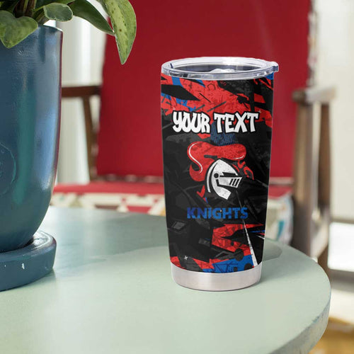 Personalized Newcastle Knights Tumbler Cup Graffiti Grunge Abstract Urban Street Style Design