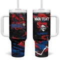 Personalized Newcastle Knights Tumbler With Handle Graffiti Grunge Abstract Urban Street Style Design