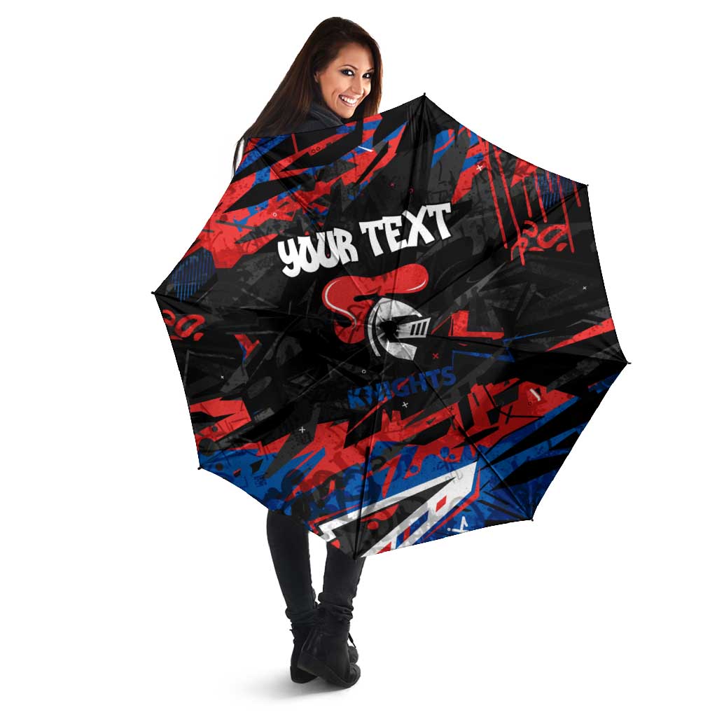 Personalized Newcastle Knights Umbrella Graffiti Grunge Abstract Urban Street Style Design